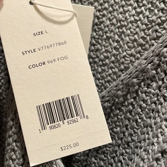 NWT Vince Sweater Tank Top Crossover in Size Large Blue Gray - Picture 5 of 6